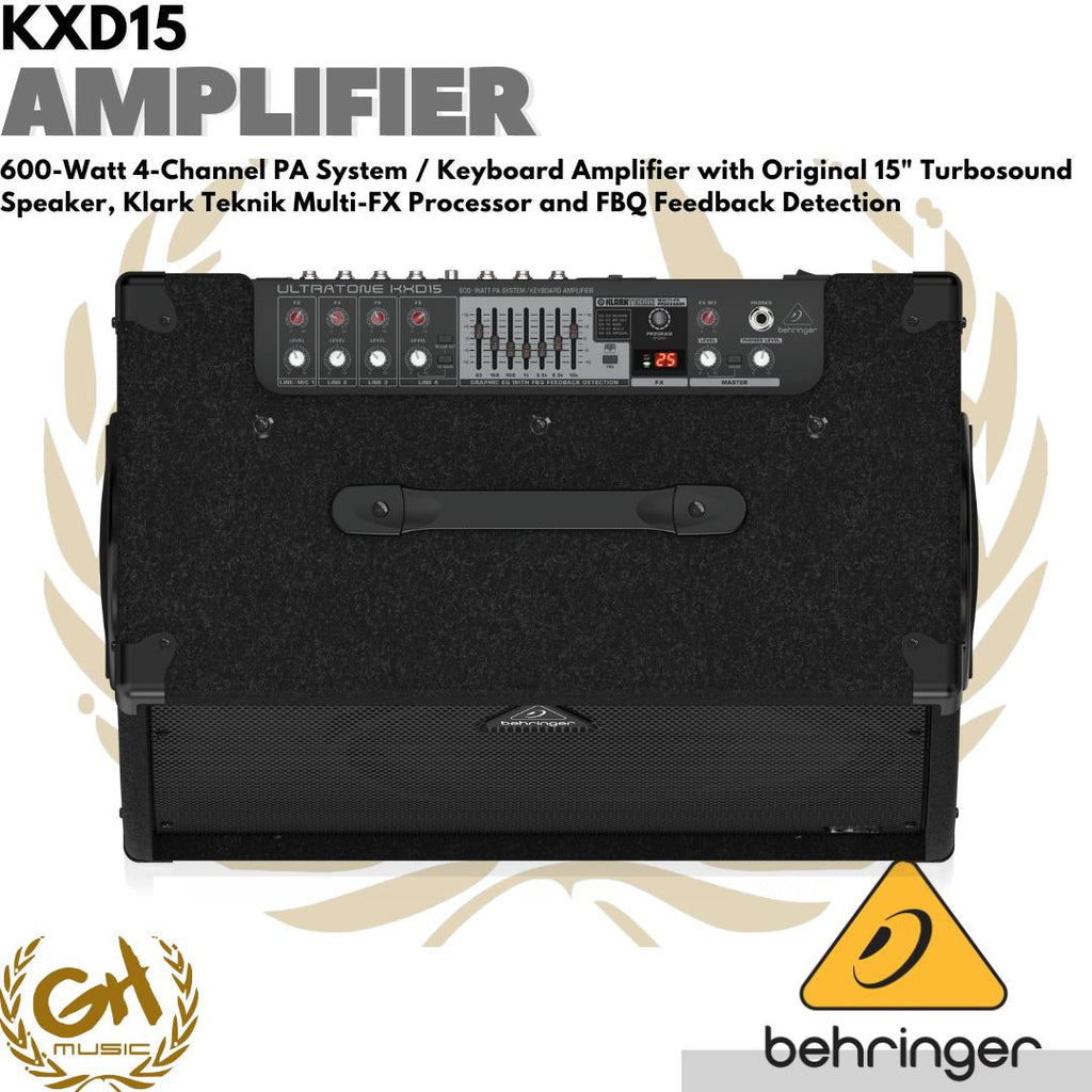 Behringer KXD15 600-Watt 4-Channel PA System / Keyboard Amplifier