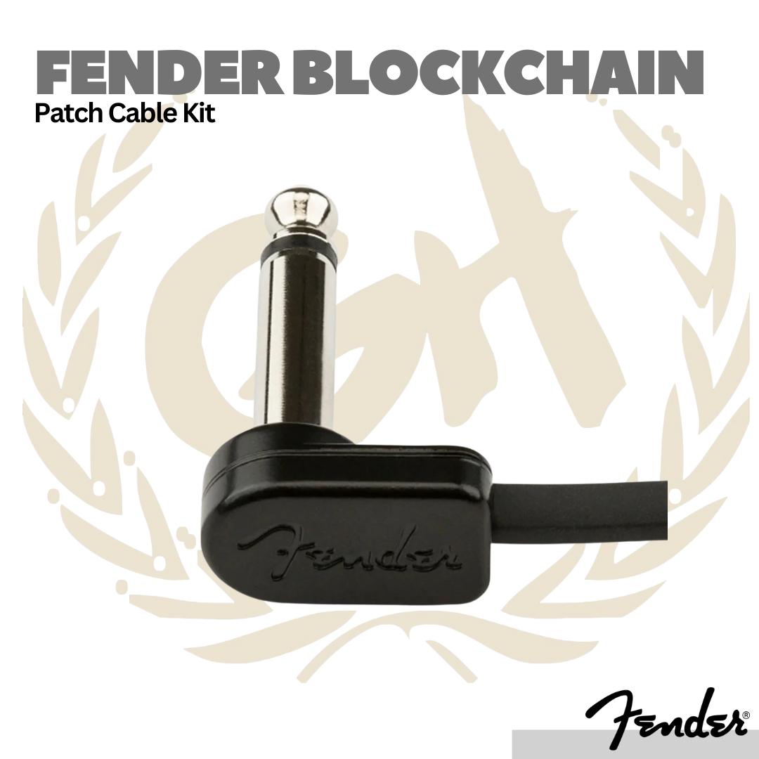 Fender Blockchain Patch Cable Kit Pack, Extra Small, Black | Kabel Efek Set