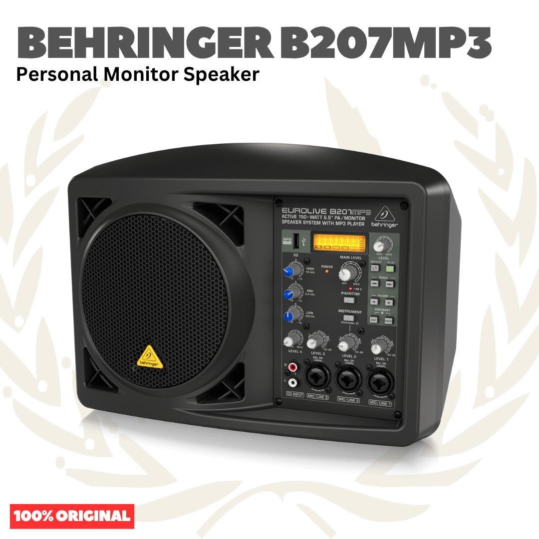 Behringer B207MP3 150w Active 6.5" Personal Monitor Speaker with MP3 Playback - Speaker Monitor Aktif