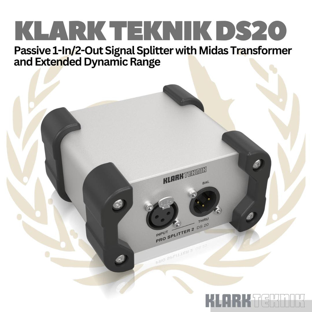 Klark Teknik DS 20 Passive 1-In/2-Out Signal Splitter With Midas
