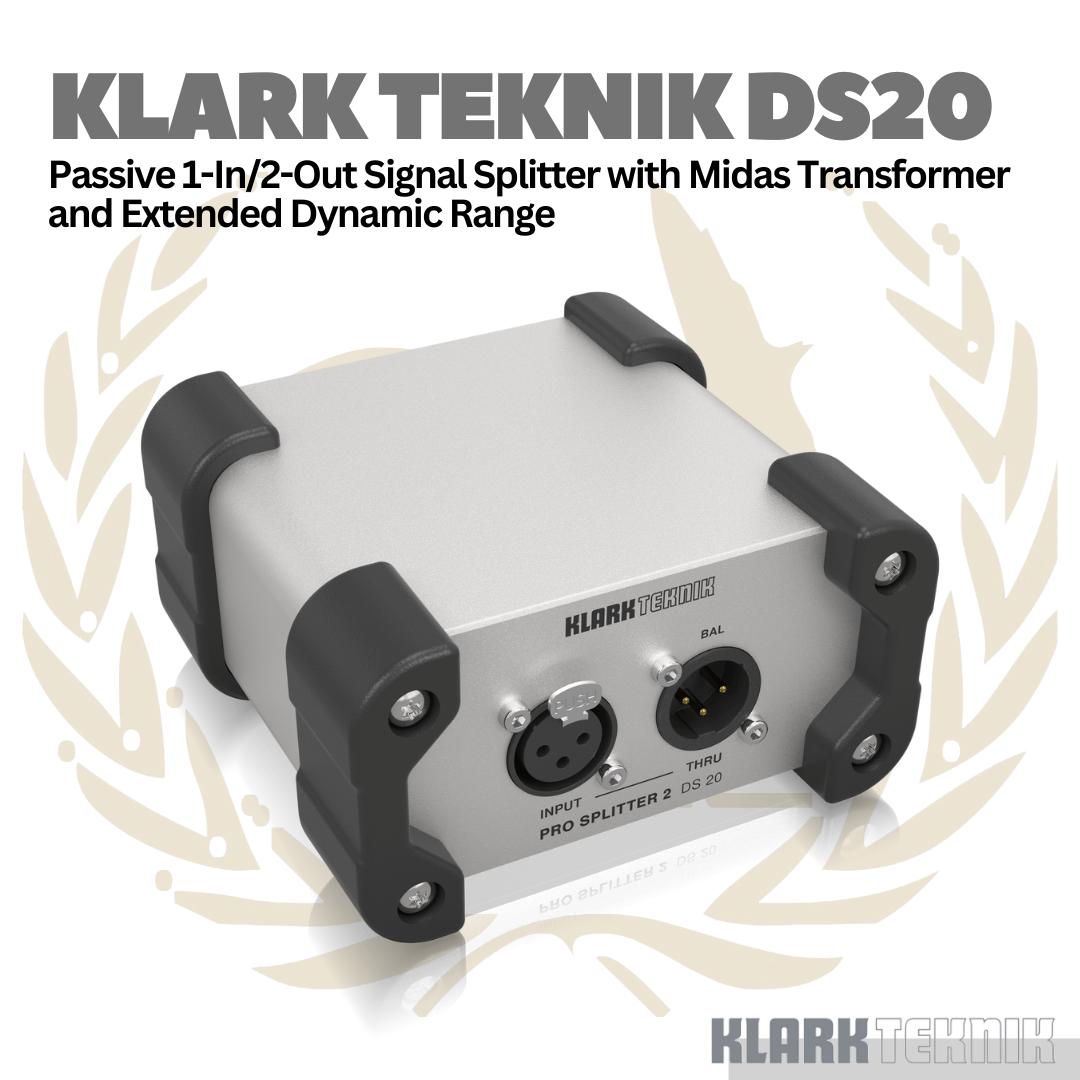 Klark Teknik DS 20 Passive 1-In/2-Out Signal Splitter With Midas