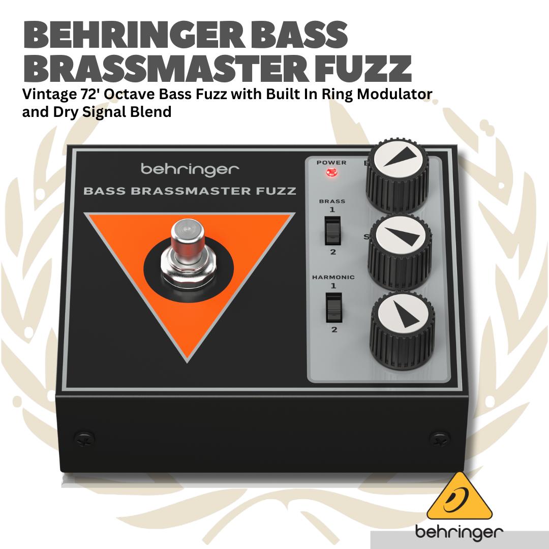BEHRINGER BASS BRASSMASTER FUZZ VINTAGE 72" OCTAVE BASS FUZZ EFFECT - BRASS-MASTER FUZZ EFEK GITAR BASS MODULATOR BASS BRASSMASTER FUZZ