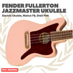 Fender Fullerton Jazzmaster Ukulele - Ukulele Elektrik Body Jazzmaster Mini 4-Senar With Preamp Original Asli