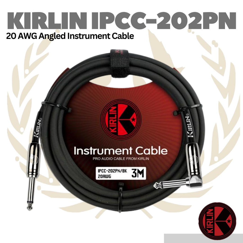 Kirlin IPCC-202PN 20AWG Angled Instrument Cable - Kabel Jack Instrumen