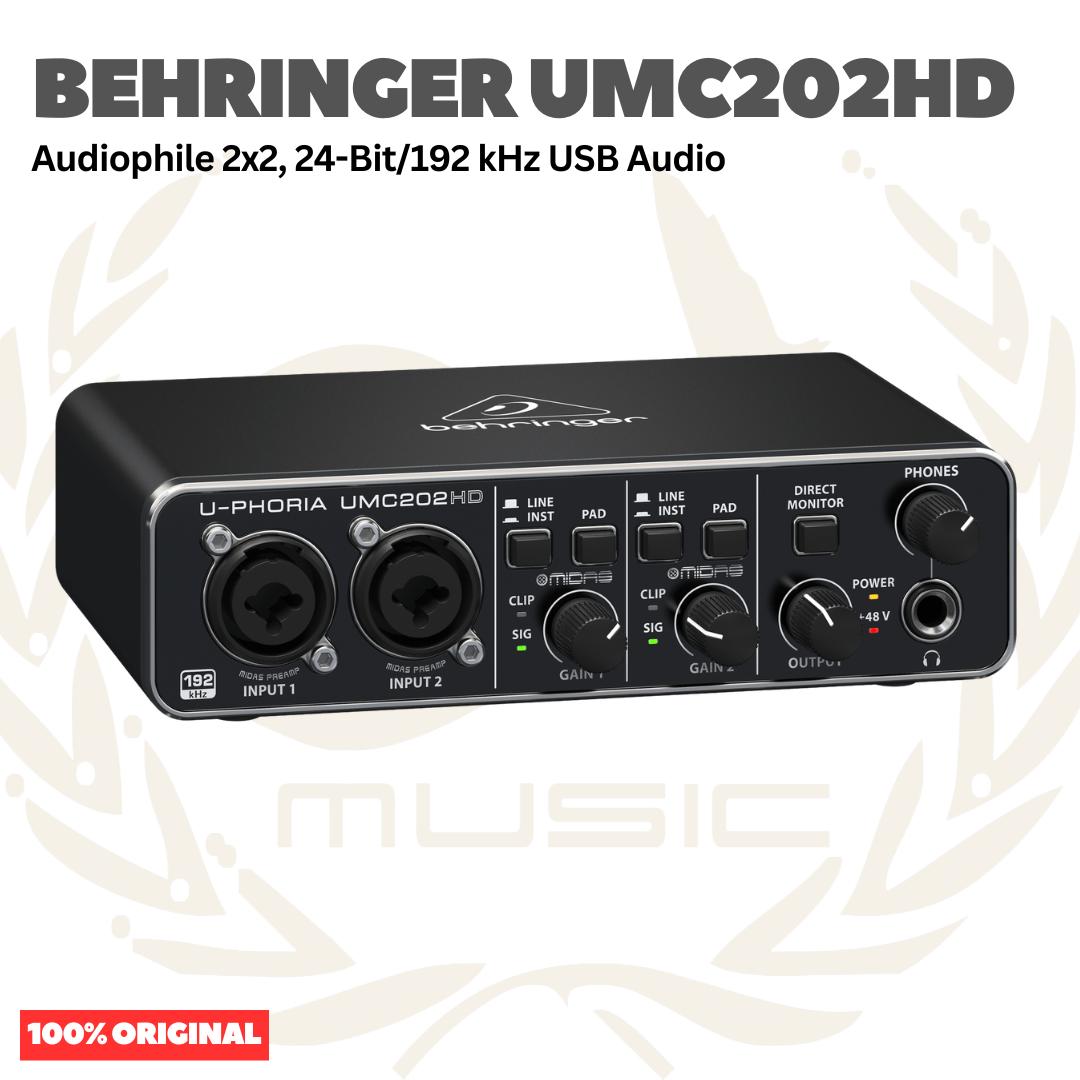 BEHRINGER U-PHORIA UMC202HD SOUNDCARD AUDIO INTERFACE