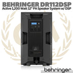 BEHRINGER DR112DSP Active 1200Watt 12" PA Speaker System | Aktif DR112