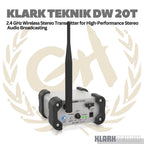 Klark Teknik DW 20T 2.4 Ghz Wireless Stereo Transmitter Audio Broadcasting