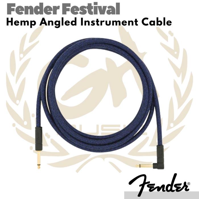 Fender Festival Hemp Angled Instrument Cable | Kabel Gitar Instrumen