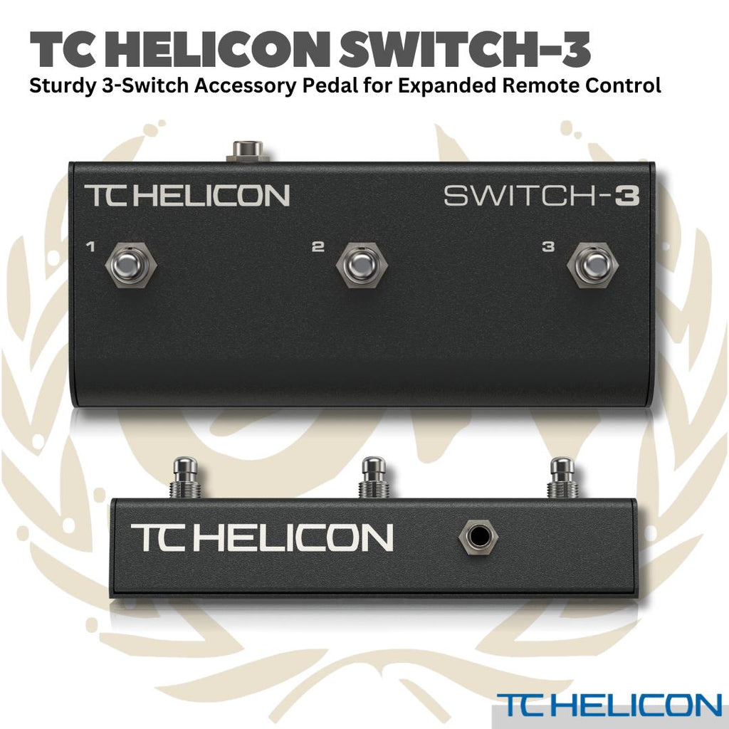 TC HELICON SWITCH-3 FOOTSWITCH - PEDAL FOOTSWITCH EFEK GITAS BASS