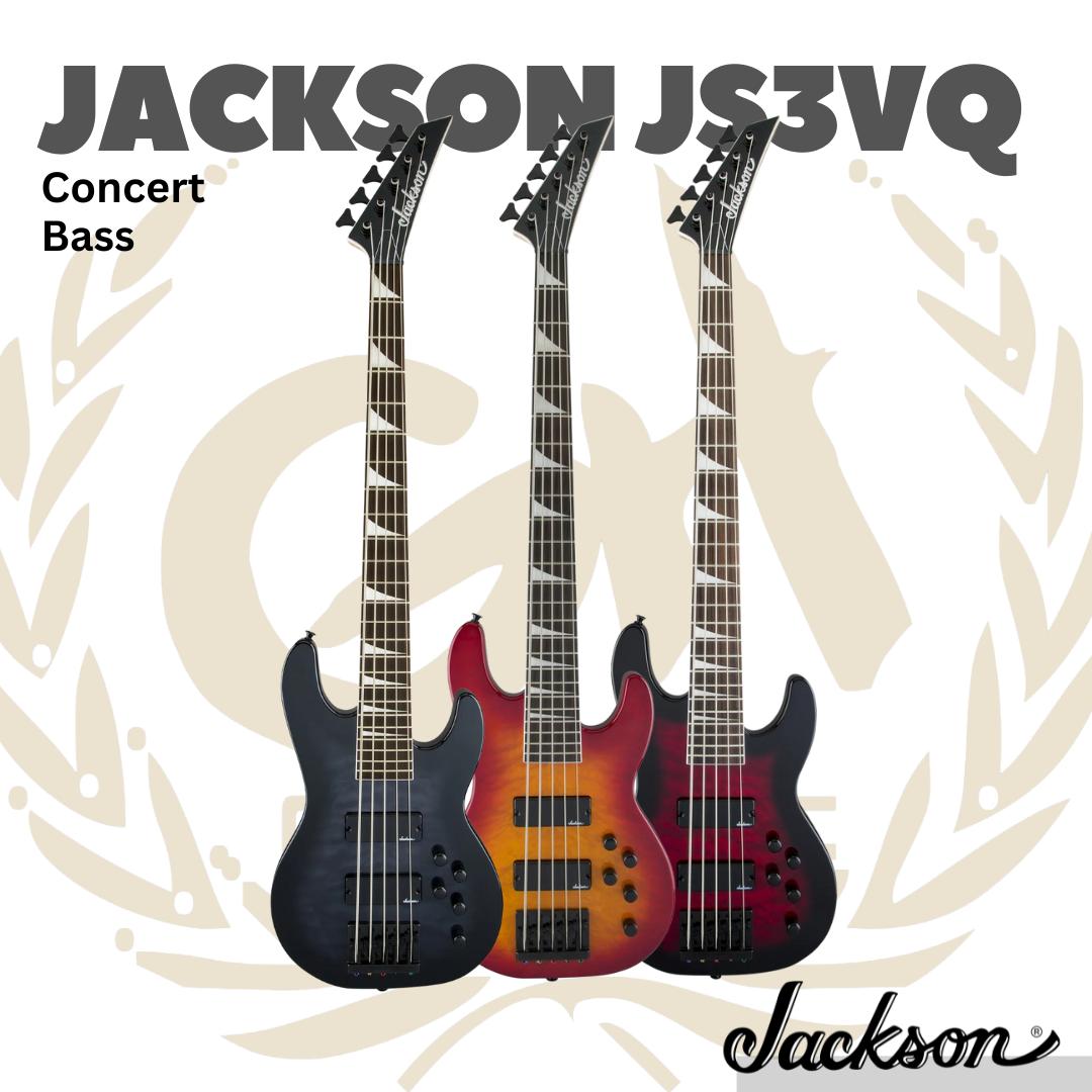 Jackson JS Series Concert Bass JS3VQ Guitar, Amaranth FB - Bass Elektrik