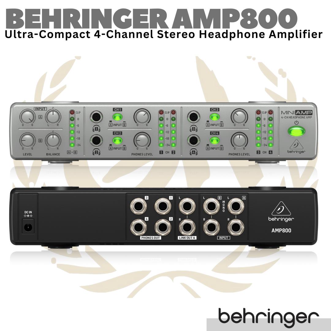 BEHRINGER AMP800 V2 Ultra Compact 4 Channel Stereo Headphone Amplifier