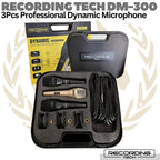 RECORDING TECH DM300 3pcs Dynamic Vocal Microphone | Mic Karaoke Vokal