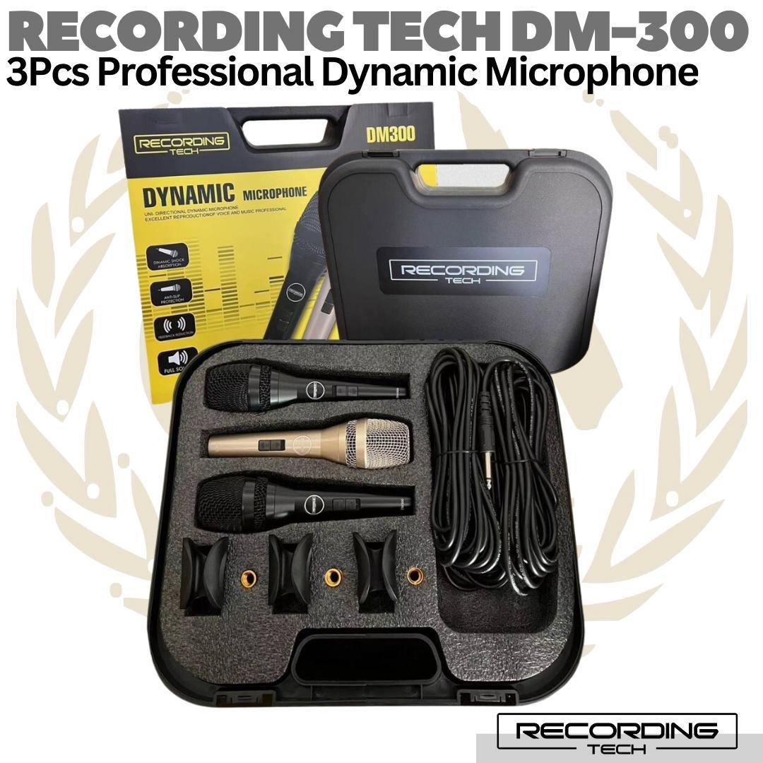 RECORDING TECH DM300 3pcs Dynamic Vocal Microphone | Mic Karaoke Vokal