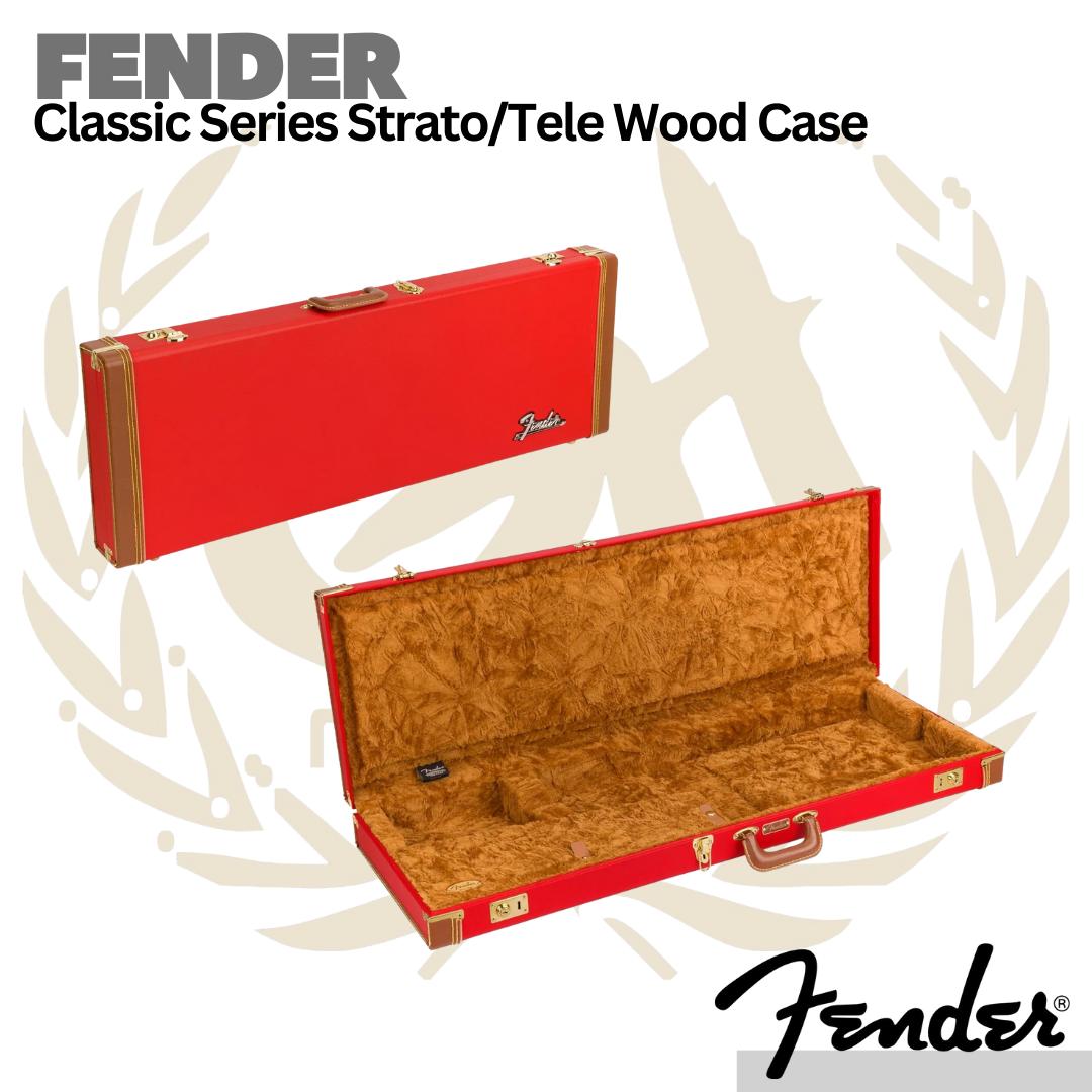 Fender Classic Series Stratocaster/Telecaster Guitar Wood Case - Tweed