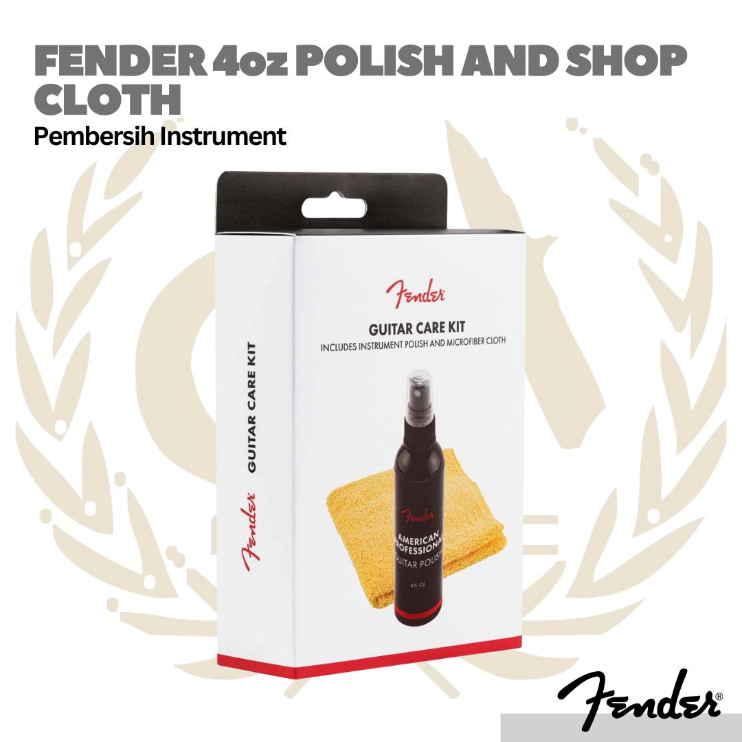 Fender 4 oz Polish and Shop Cloth 2-Pack - Pembersih Instrumen