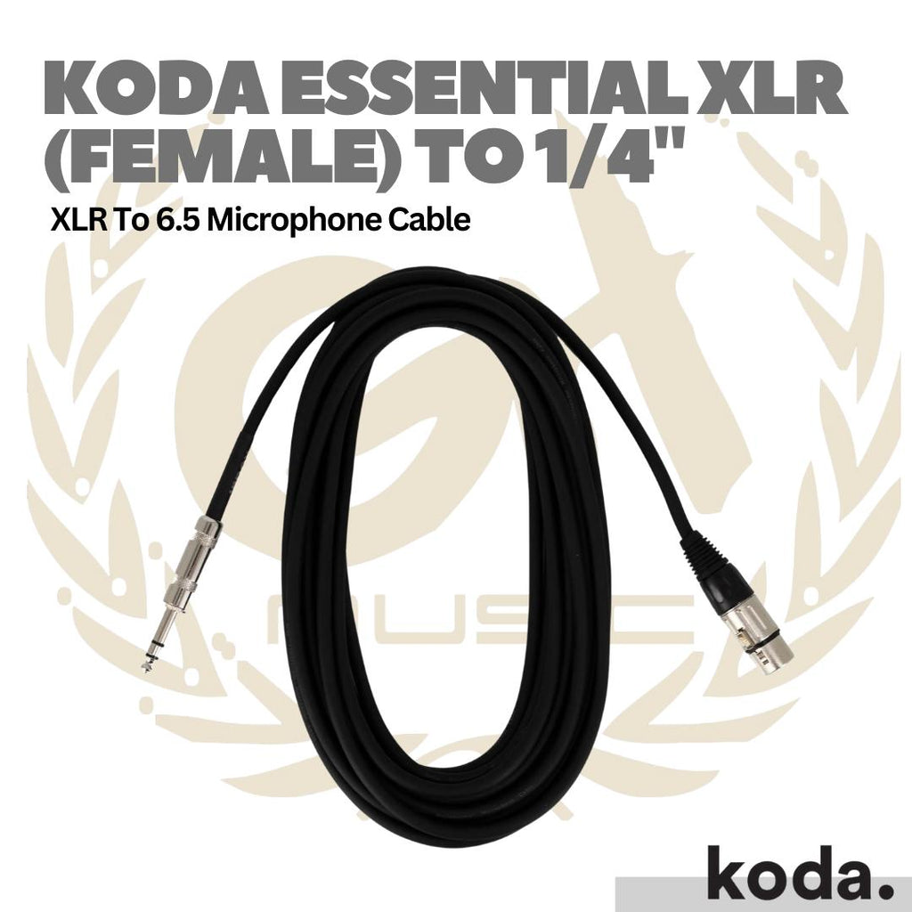 Koda Essential XLR (Female) to 1/4inch Microphone Cable XLR To Akai 6.5