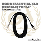 Koda Essential XLR (Female) to 1/4inch Microphone Cable XLR To Akai 6.5