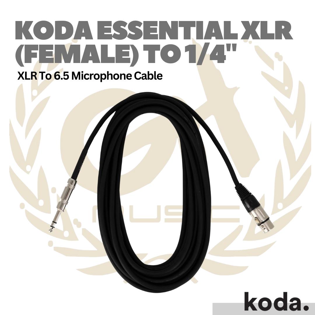 Koda Essential XLR (Female) to 1/4inch Microphone Cable XLR To Akai 6.5