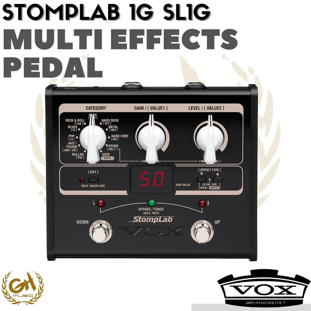 VOX SL1G STOMPLAB 1G GUITAR MULTI EFFECT PEDAL, PEDAL GITAR MULTI EFEK