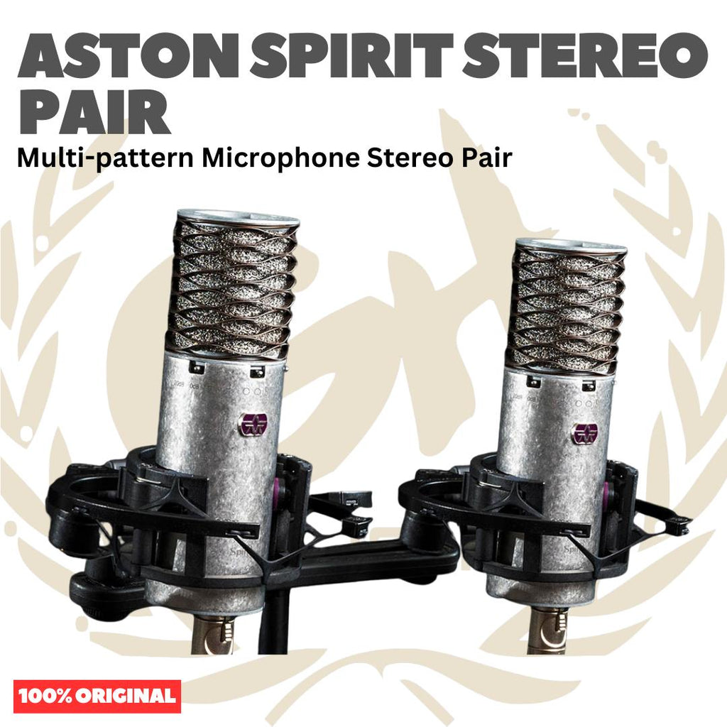 ASTON SPIRIT STEREO PAIR Multi-pattern Condenser Microphone Stereo Pair - Mic Kondensor Mik Sepasang Set Multipolar Mikrofon Original Asli