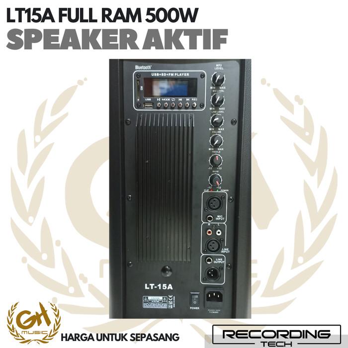 REC TECH LT15A FULL RAM SPEAKER AKTIF SOUND MONITOR AMPLIFIER