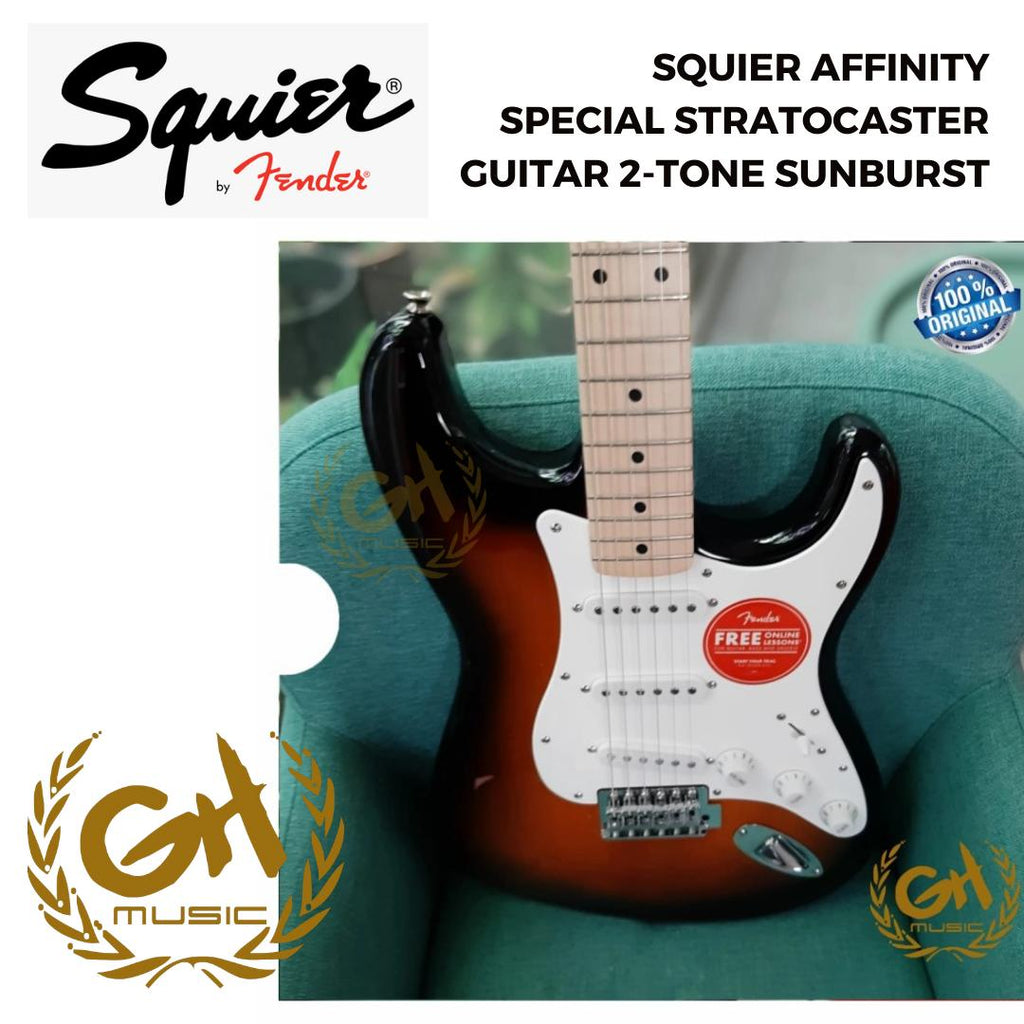 SQUIER AFFINITY SPECIAL STRATOCASTER GUITAR 2-TONE SUNBURTS