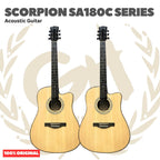 Scorpion SA180C Series Acoustic Guitar - SA 180 C Gitar Akustik Original Asli