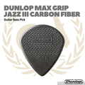 Dunlop Max Grip JAZZ III Carbon Fiber Pick Isi 6 - Pick Gitar Bass