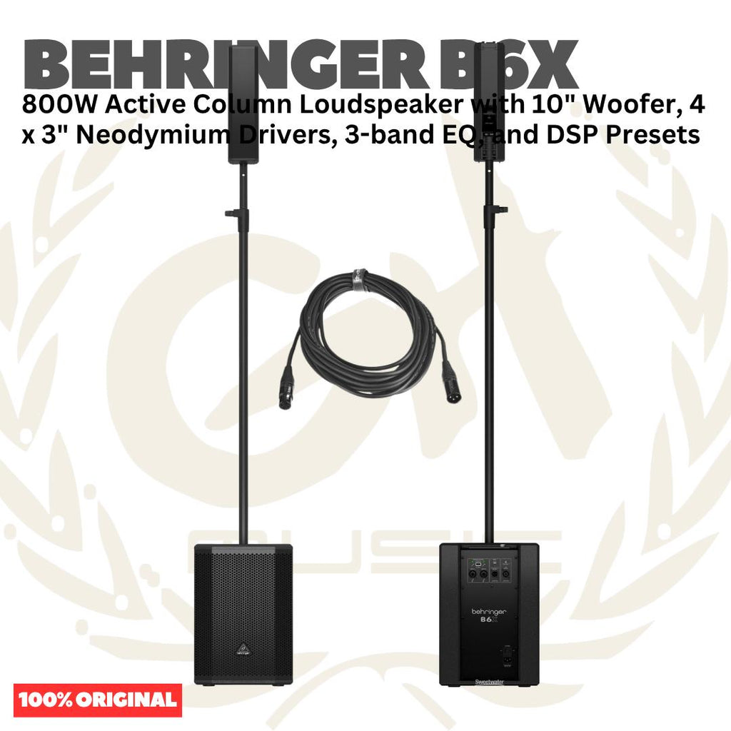 Behringer B6X 800W Active Column Loudspeaker