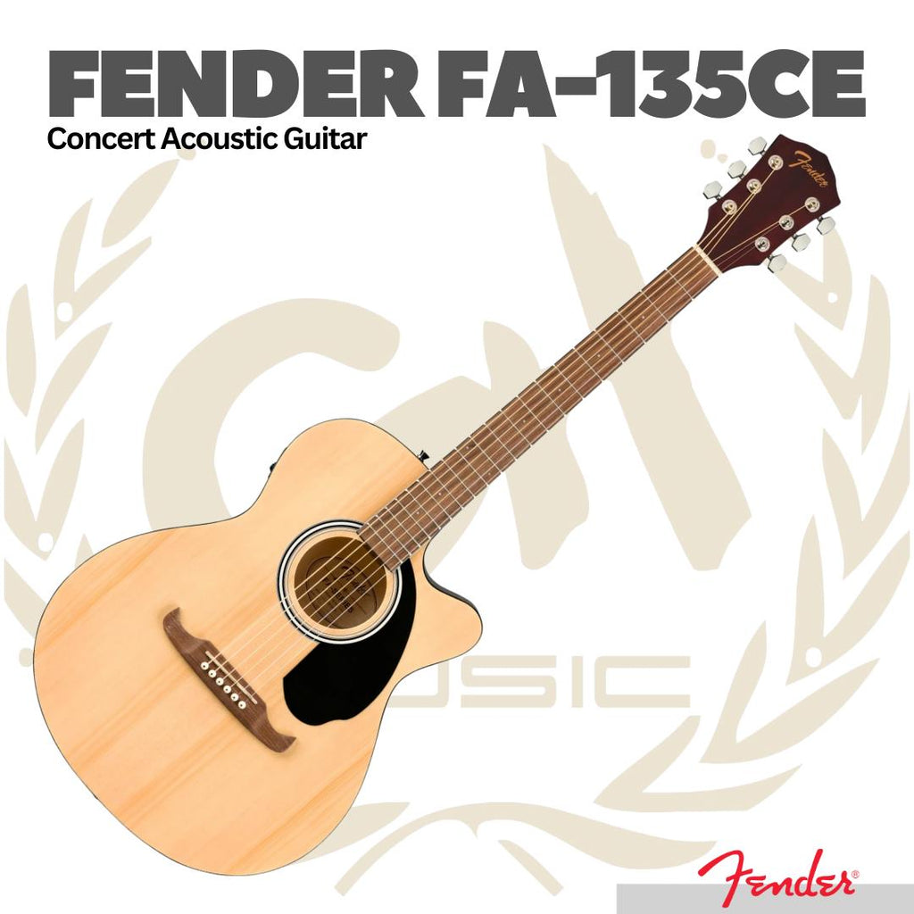 Fender FA-135CE Concert Acoustic Guitar - Gitar Akustik