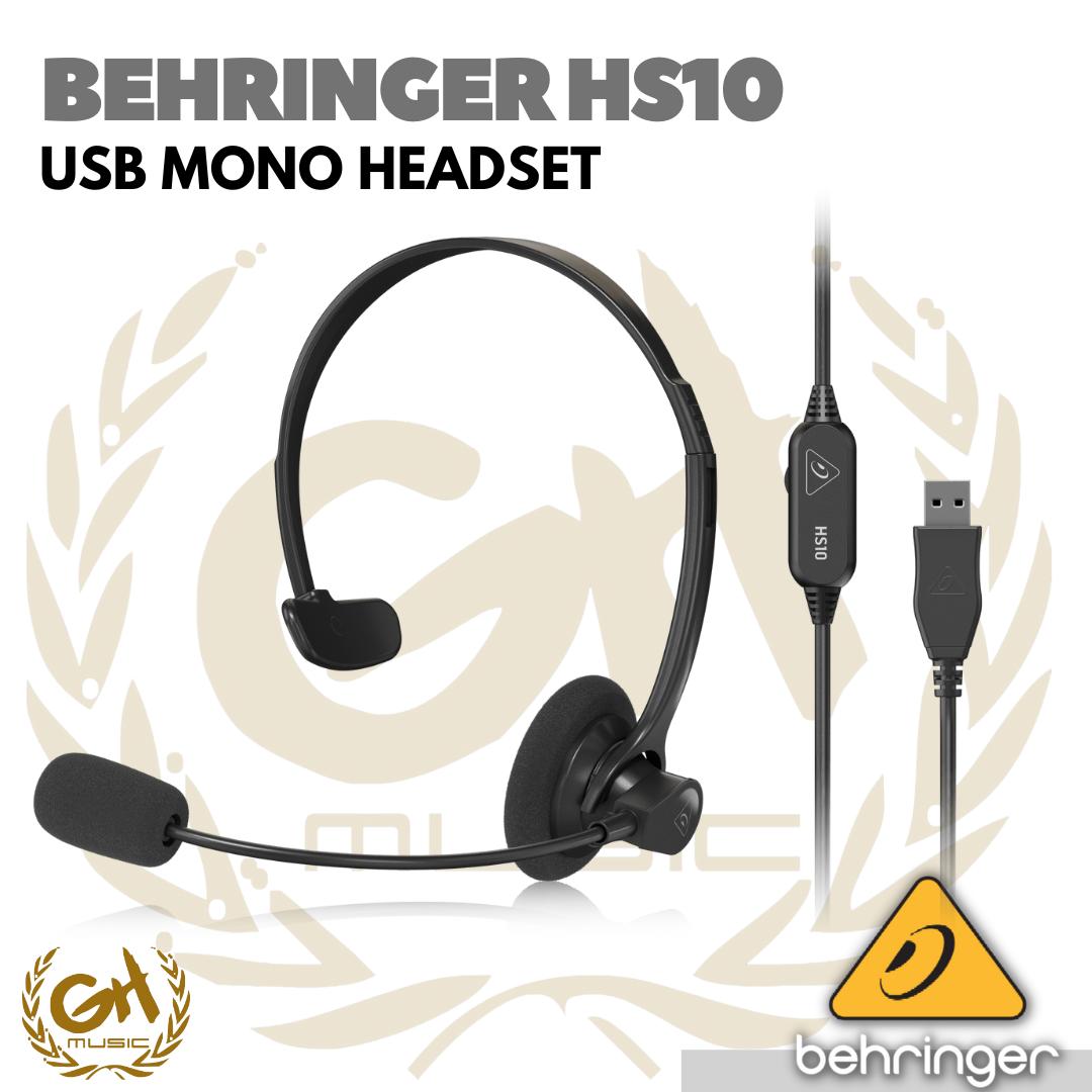 Behringer HS10 USB Mono Headset Microphone Gaming Podcast