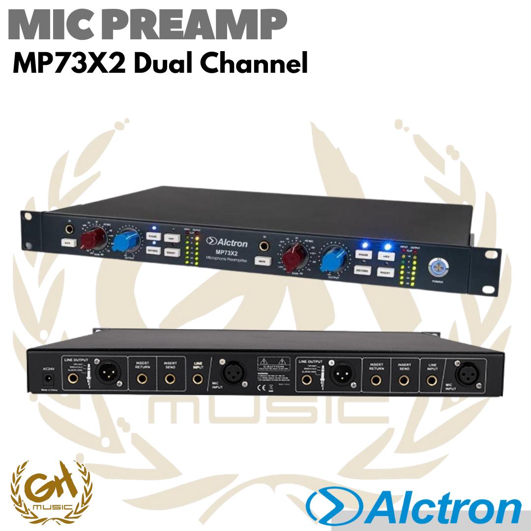 Alctron MP73X2 Dual Channel Microphone Pre-Amplifiers - Preamp Mic