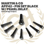 Martin Pin Set With Pearl Inlay Bridge Endpins Inlaid - Akustik Bridge Pin Acoustic APP45 APP42