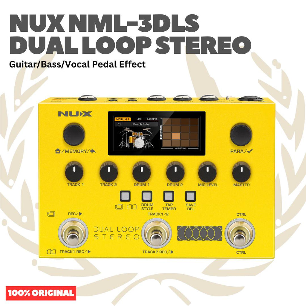 NUX NML-3DLS Dual Loop Stereo Guitar Bass Vocal Pedal Effect - Efek Pedal Gitar Bass Vokal Original Asli