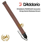 D'Addario PWSPA209 Acoustic Strap Quick Release Brown