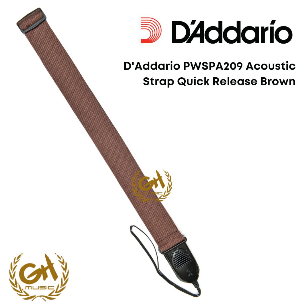 D'Addario PWSPA209 Acoustic Strap Quick Release Brown