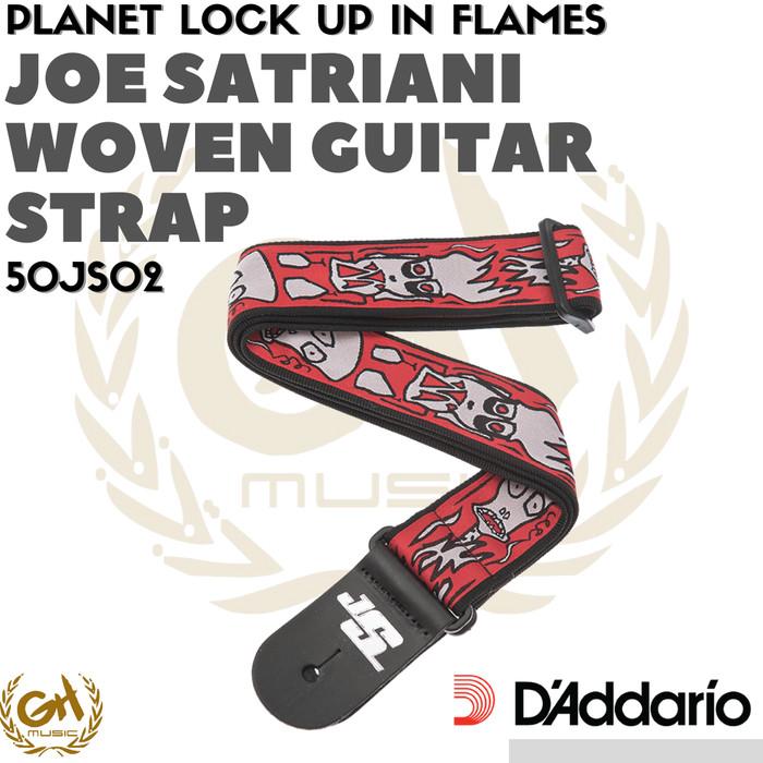 D'ADDARIO X JOE SATRIANI UP IN FLAMES 50PLJS02 PLANET LOCK WOVEN STRAP