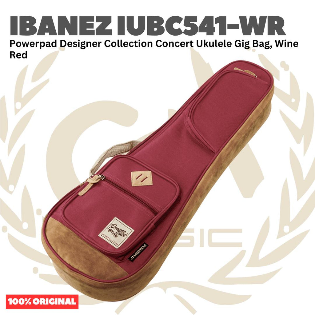 Ibanez IUBC541 Powerpad Designer Collection Gig Bag for Concert Ukulele - Tas Ukulele Concert Original Asli