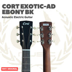 Cort Exotic-AD Ebony BK Acoustic Electric Guitar - Gitar Akustik dengan Preamp