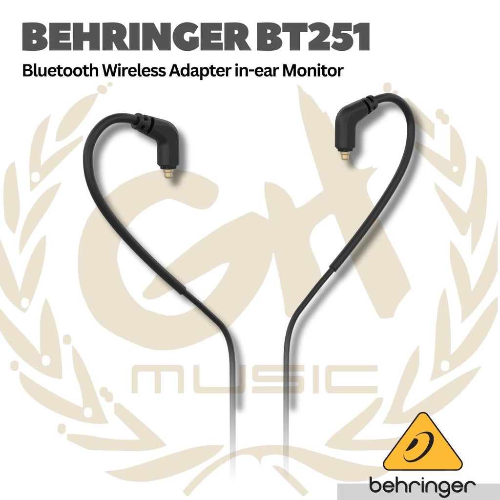 Behringer BT251 Bluetooth Wireless Adapter for In-Ear Monitors with MMCX Connectors