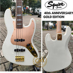 Squier 40th Anniversary Gold Edition Jazz Bass Guitar - BASS ELEKTRIK