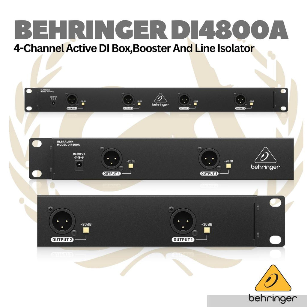Behringer DI4800A Professional 4 Channel Active DI-Box - Direct Box Instrument