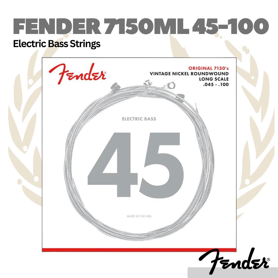 Fender 7150ML 45-100 Roundwound Long Scale Bass Strings - Senar Bass
