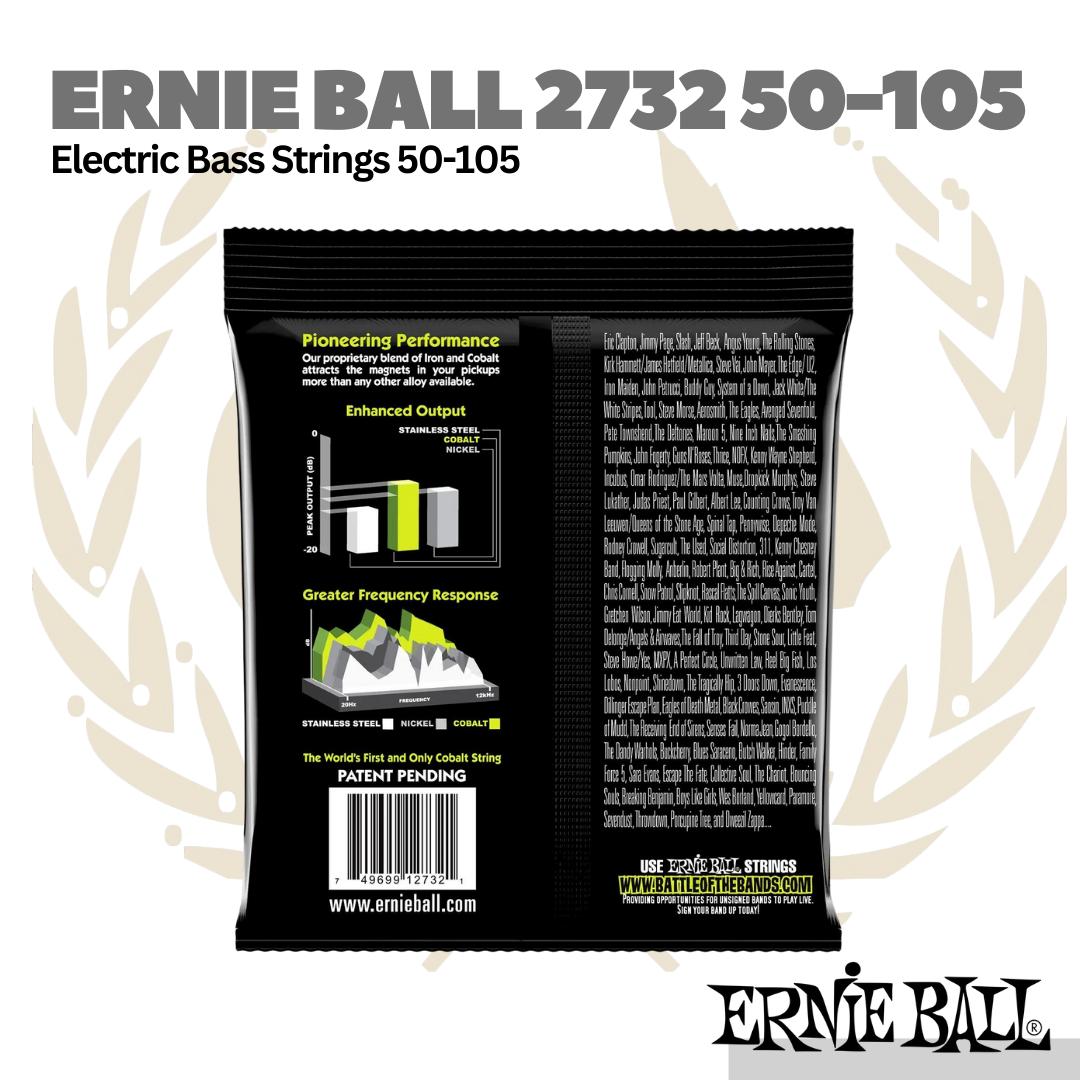 Ernie Ball 2732 Regular Slinky Cobalt Electric Bass Strings, 50-105