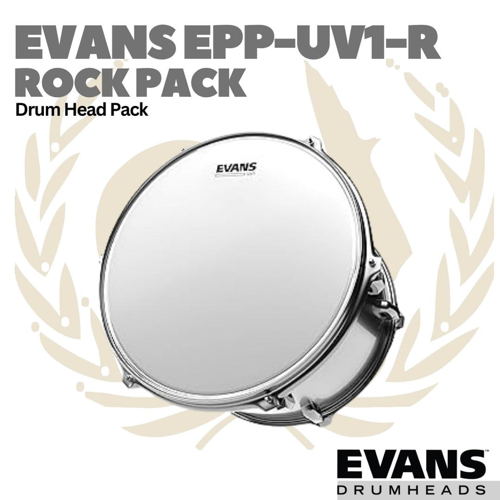 Evans Drumheads UV1 Rock Pack + 14-Inch UV1 Ctd (EPP-UV1-R) - Membran Set