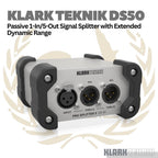 Klark Teknik DS 50 Assive 1-In/2-Out Signal Splitter With Extended Dynamic Range