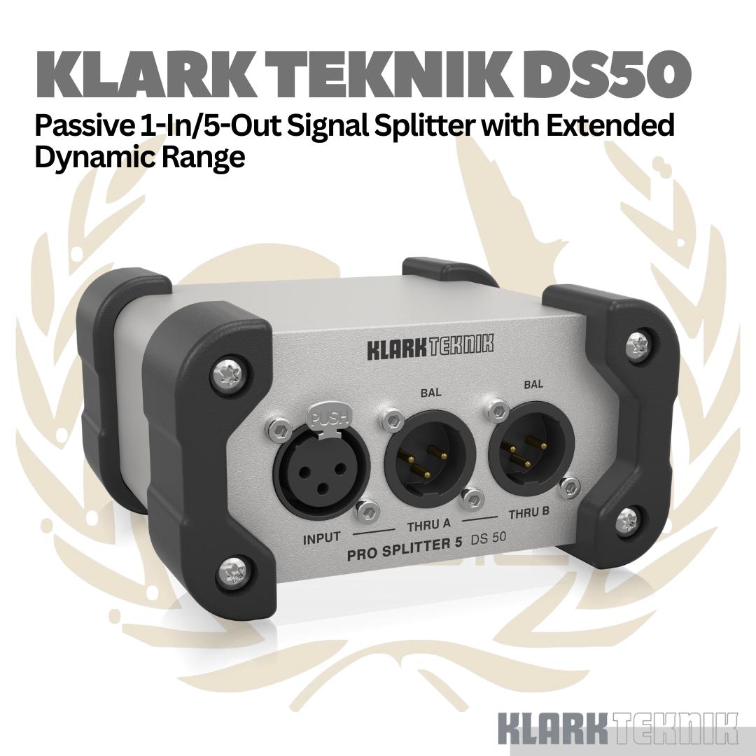 Klark Teknik DS 50 Assive 1-In/2-Out Signal Splitter With Extended Dynamic Range