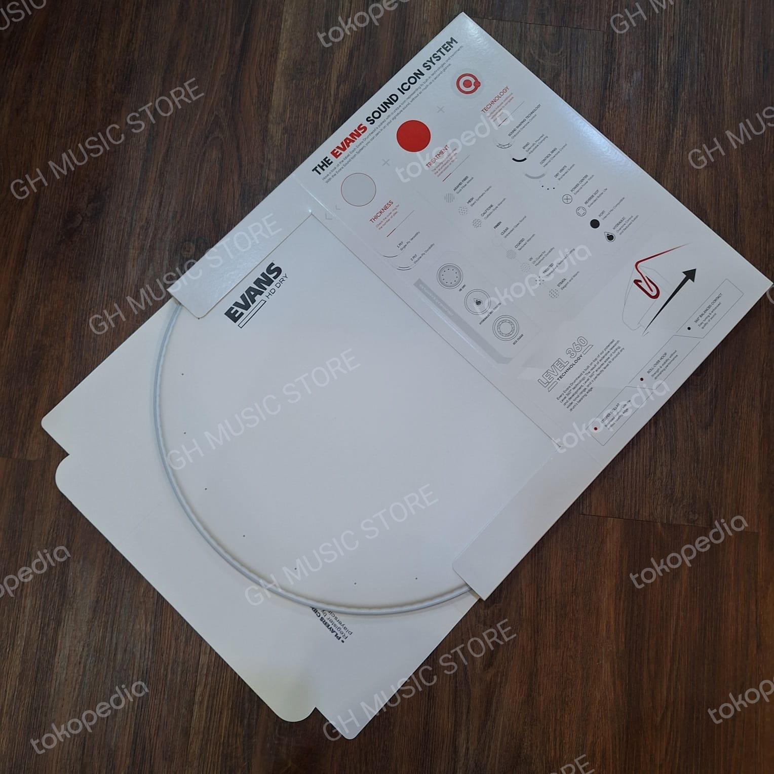 EVANS Genera Heavy Duty HD Dry Snare Drumheads | Coated White Batter