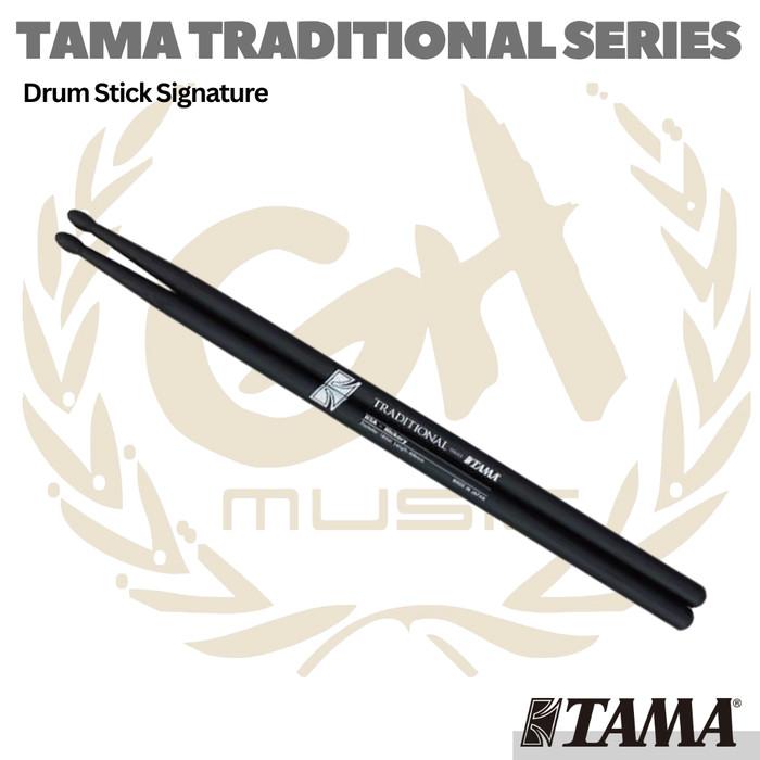 TAMA 5ABK72 Traditional Series 5A Oak Stick, Matte Black - Stik Drum