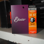 Elixir 11152 10-47 Nanoweb 80/20 Bronze Acoustic Guitar Strings, 12-String